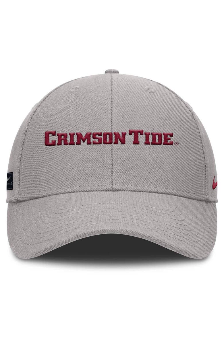 Nike Men's Nike Gray Alabama Crimson Tide 2025 On-Field Rise Performance Adjustable Hat, Alternate, color, 