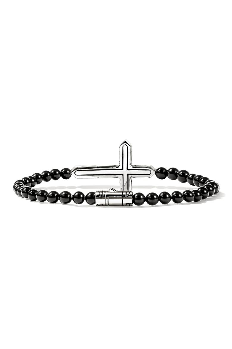 Icon 50 Cross Bracelet, Alternate, color, SILVER