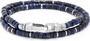 Nialaya Blue Lapis Heishi Wrap Bracelet