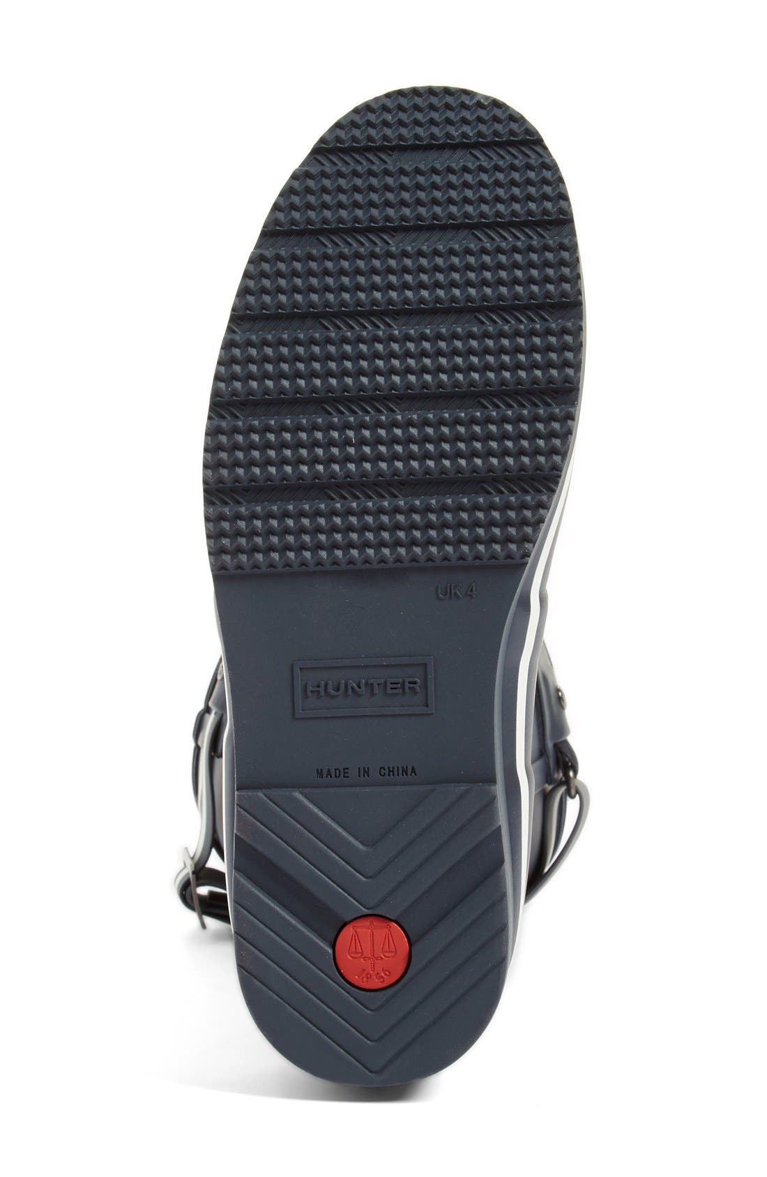 Hunter 'Original Short' Wedge Rain Boot, Alternate, color, Navy