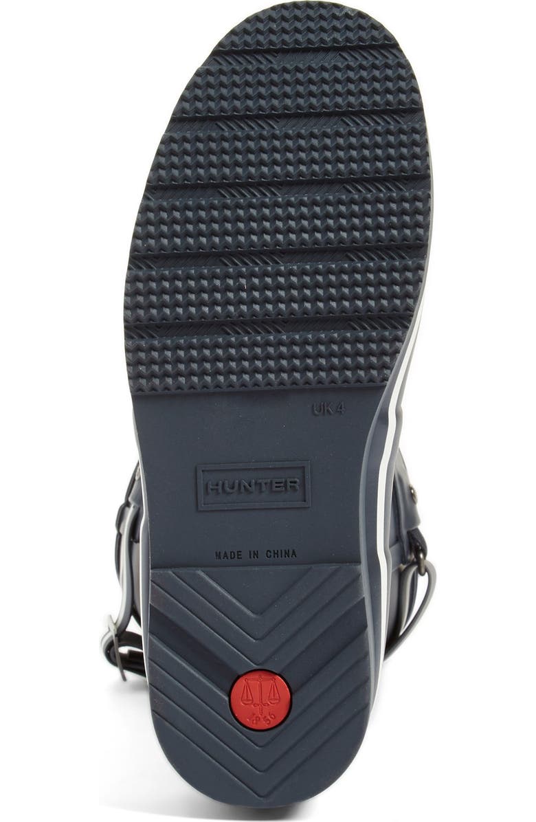 Hunter 'Original Short' Wedge Rain Boot, Alternate, color, Navy