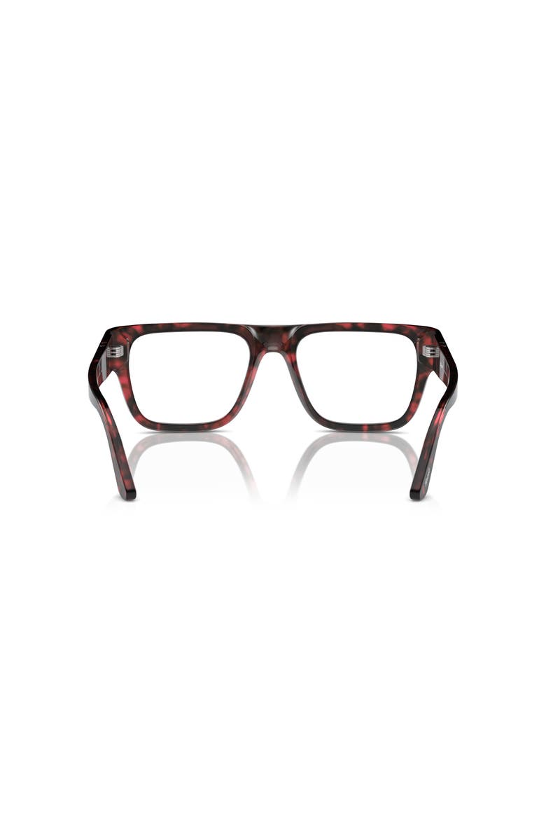 Persol 53mm Square optical glasses, Alternate, color, Tortoise