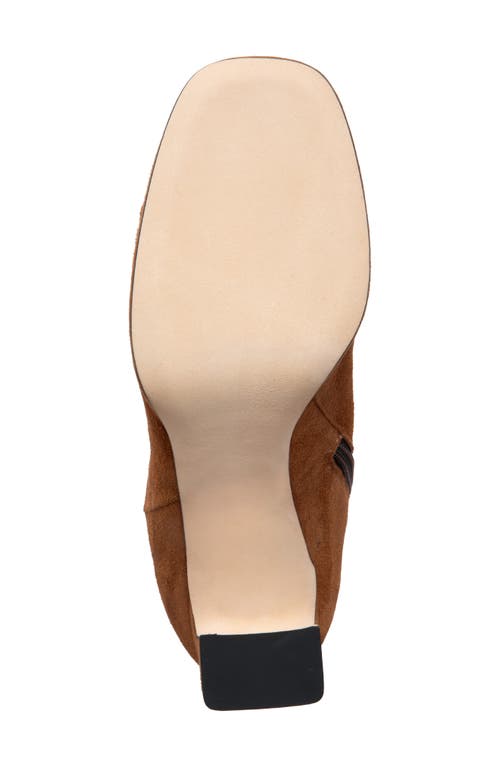 Beautiisoles Scottie Platform Bootie In Cognac