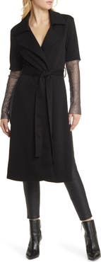 AZALEA WANG Rhinestone Tie Waist Long Sleeve Blazer Dress