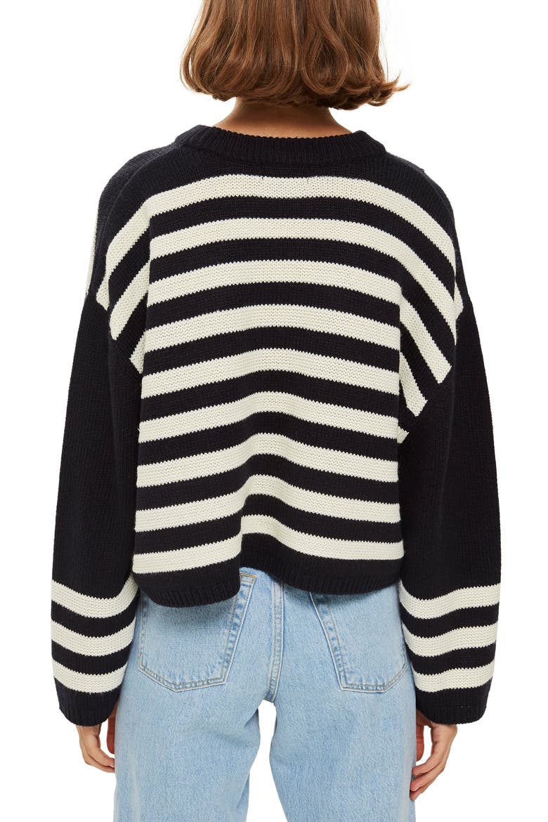 Ottoman Crop Sweater, Alternate, color, IVORY MULTI