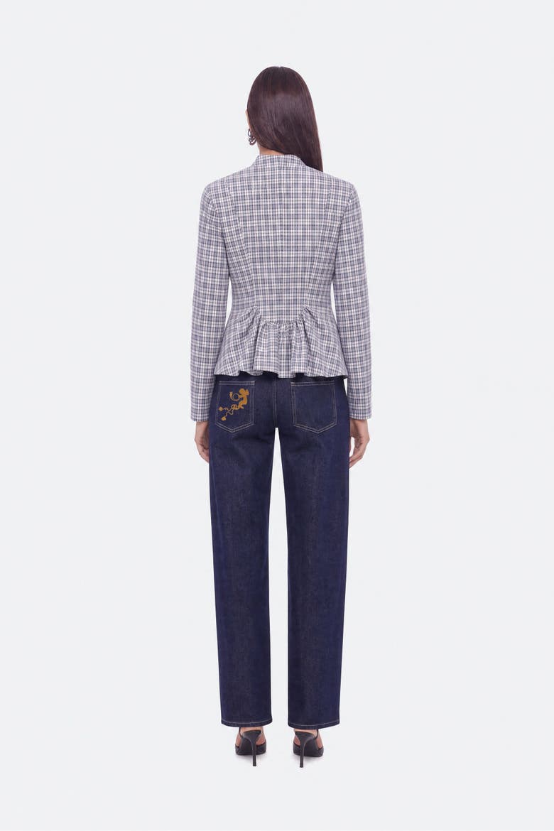 Cotton Blouse, Alternate, color, Navy