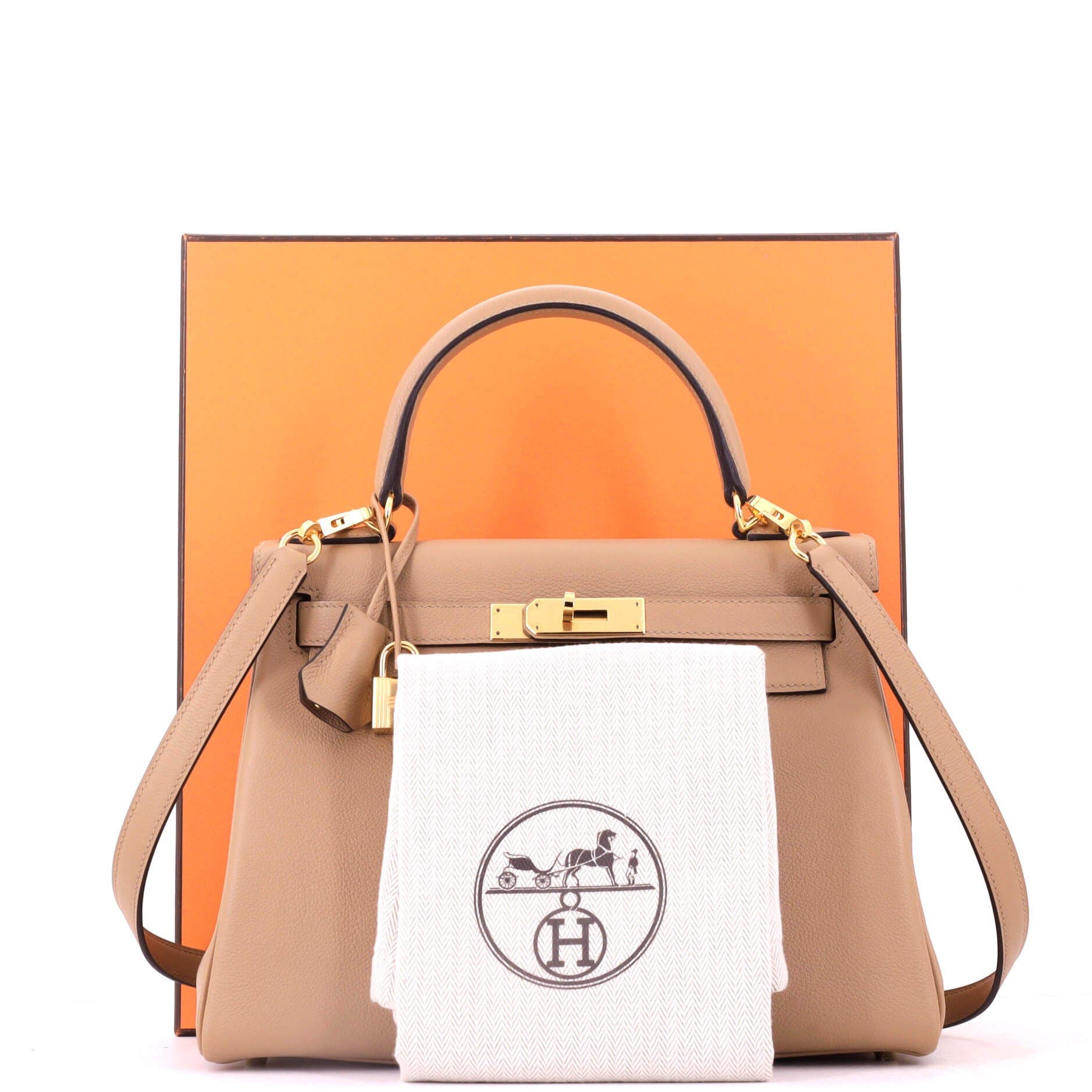 Kelly Handbag Brown Evercolor with Gold Hardware 28, Alternate, color, Beige