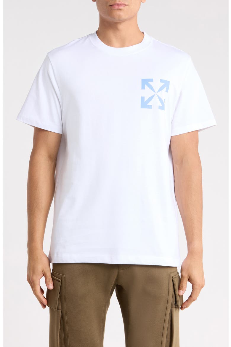 Single Arrow Slim Graphic T-Shirt, Main, color, WHITE
