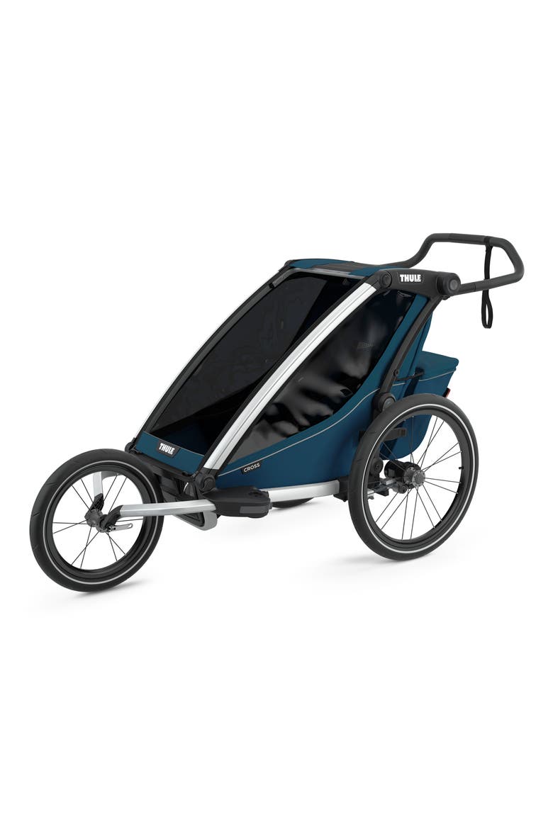 Chariot Cross 1 Multisport Cycle Trailer/Stroller, Main, color, MAJOLICA BLUE
