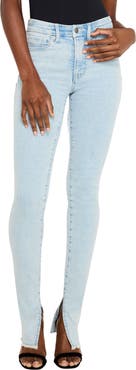 Good American Good Legs Split Hem Skinny Jeans