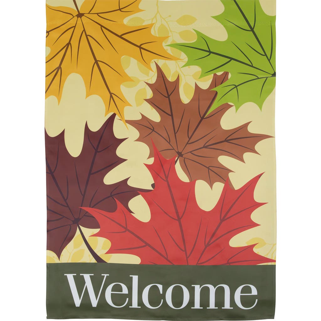 Northlight Red And Yellow Fall Leaves Welcome Outdoor House Flag 28" X 40" In Multi