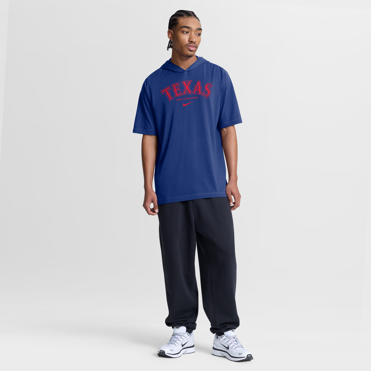Nike Men's Nike Royal Texas Rangers Arched Wordmark Tri-Blend Hooded T ...