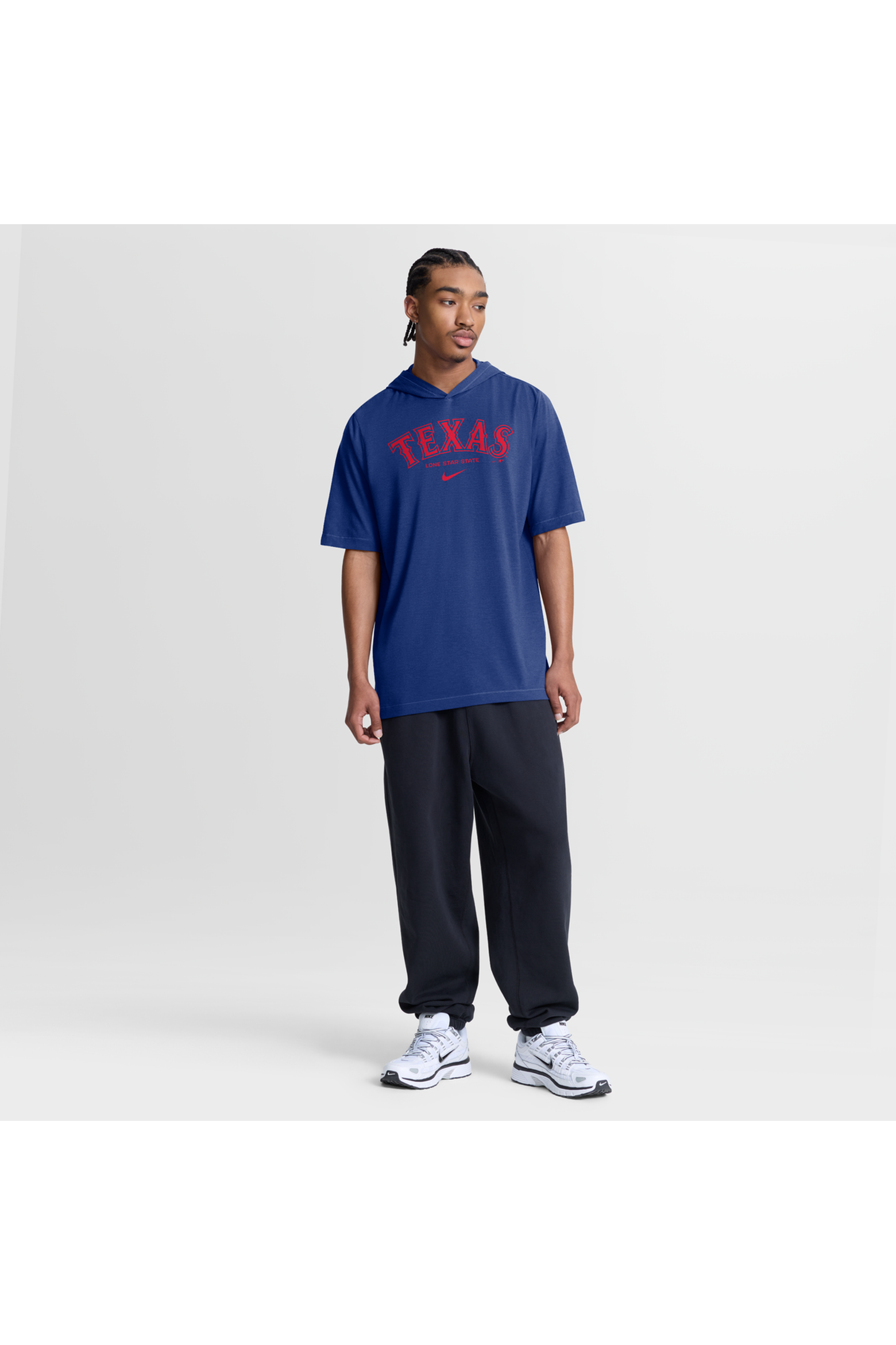 Texas Rangers Colorized Nike Men's Nike Royal Texas Rangers Arched Wordmark Tri-Blend Hooded T ...