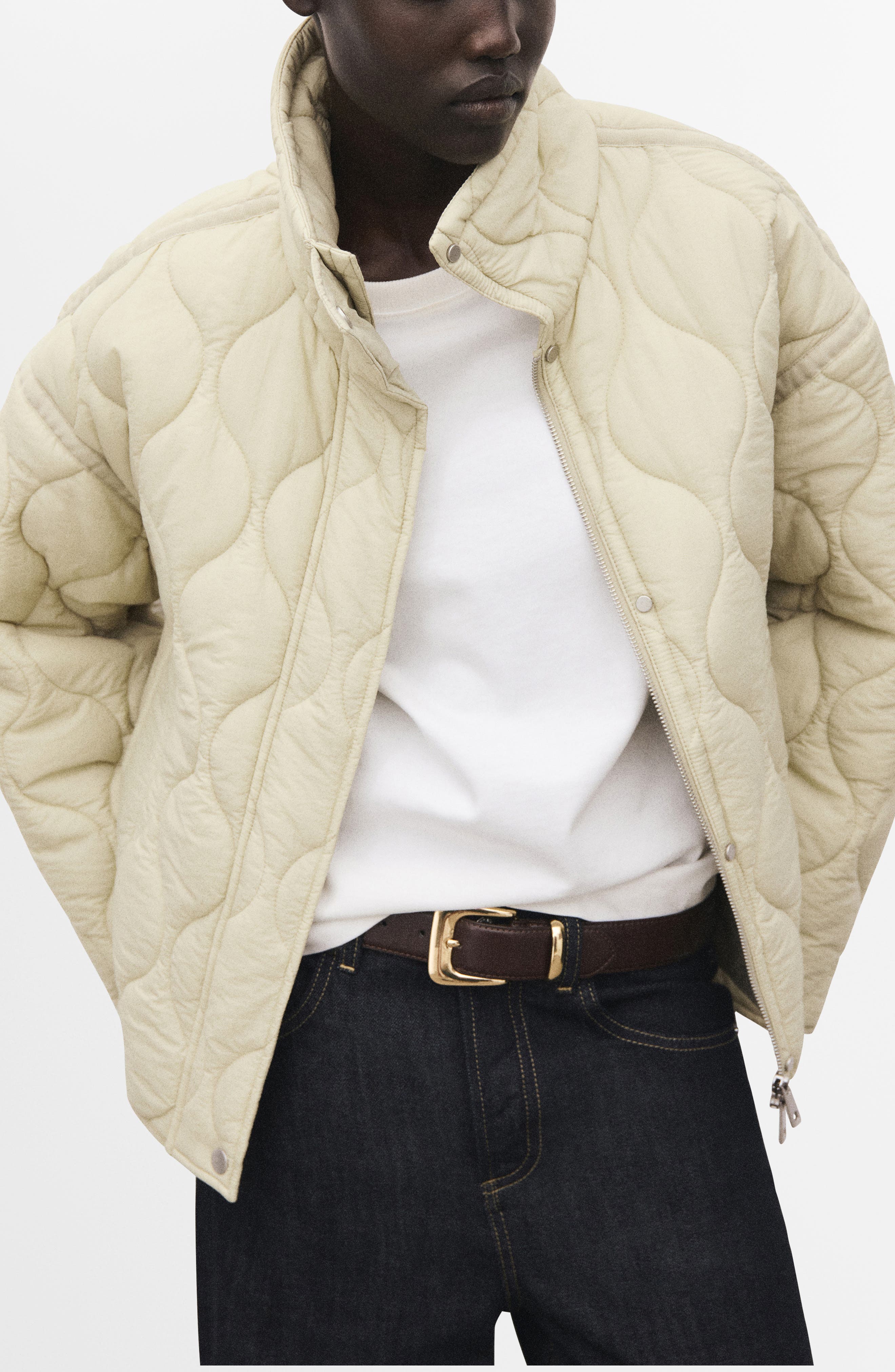 MANGO Oversize Quilted Jacket