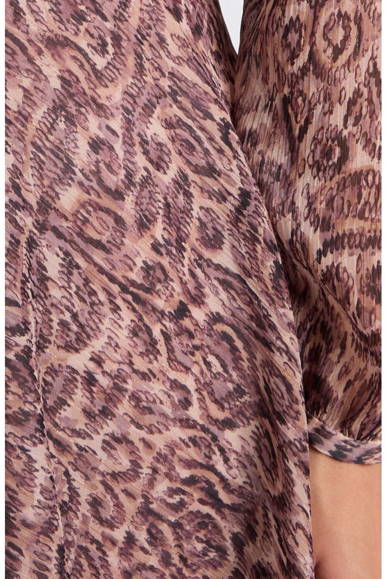 Rovela Long Sleeve Fit and Flare Dress, Alternate, color, DUSTY LILAC MULTI