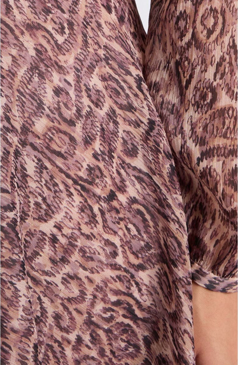 Santorelli Rovela Long Sleeve Fit and Flare Dress, Alternate, color, Dusty Lilac Multi