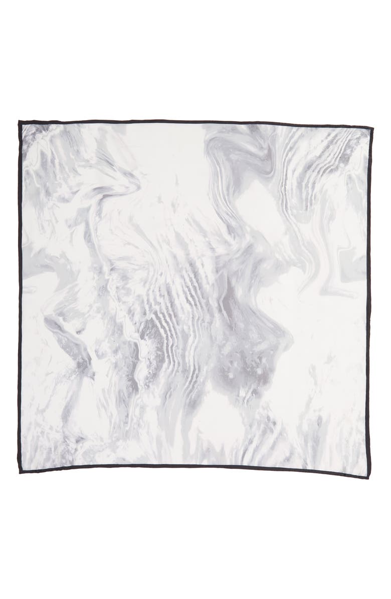Nordstrom Silk Printed Square Scarf, Alternate, color,