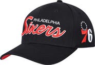 Mitchell & Ness Men's Mitchell & Ness Black Philadelphia 76ers MVP Team Script 2.0 Stretch-Snapback Hat