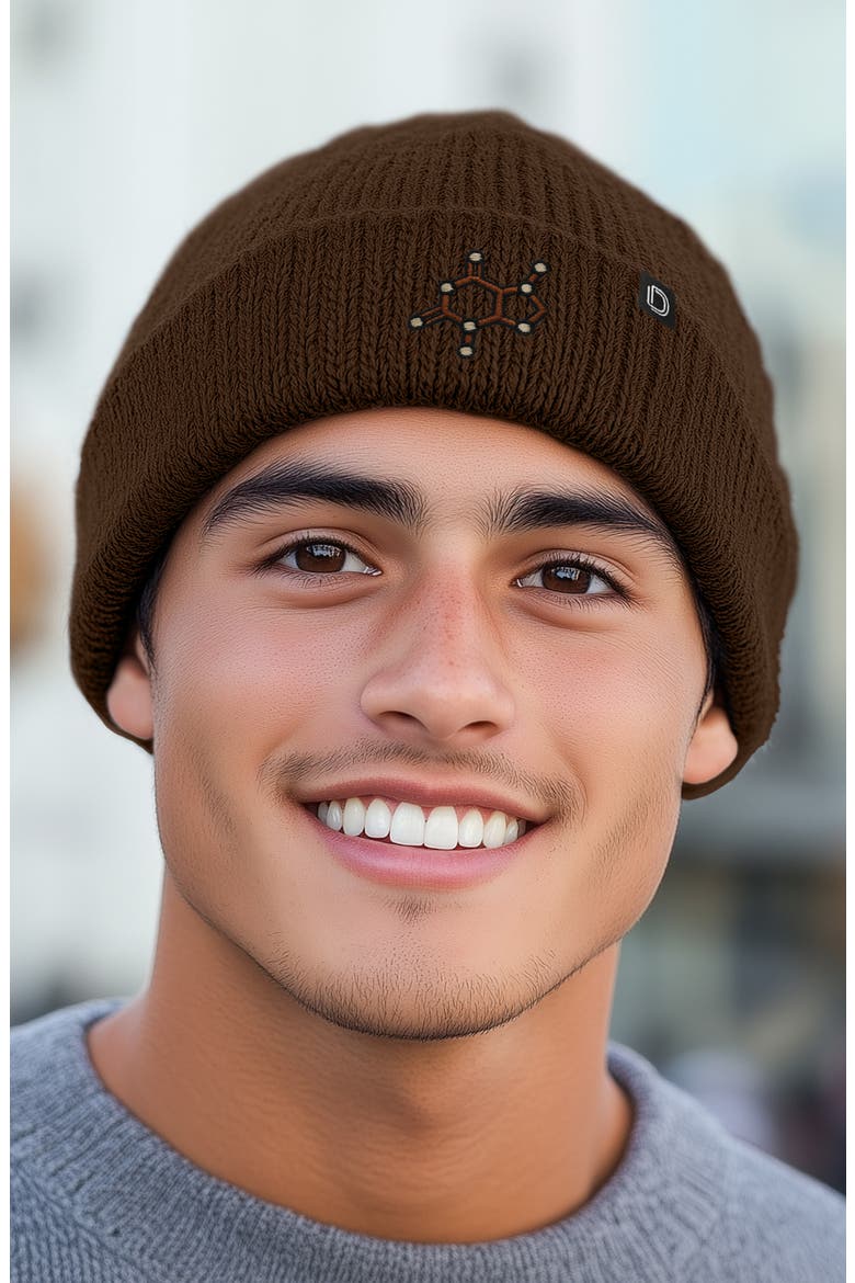 Molecule Beanie, Alternate, color, Brown