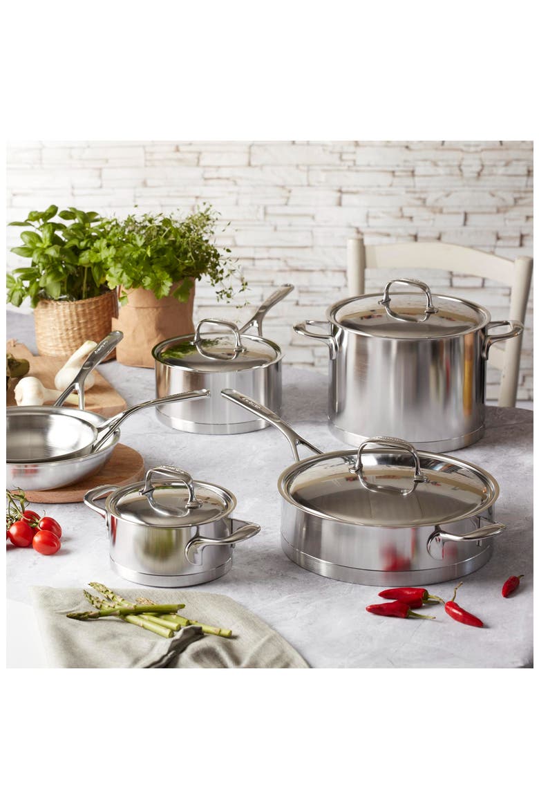 Atlantis 5-Quart Stainless Steel Sauté Pan With Helper Handle & Lid, Alternate, color, STAINLESS STEEL