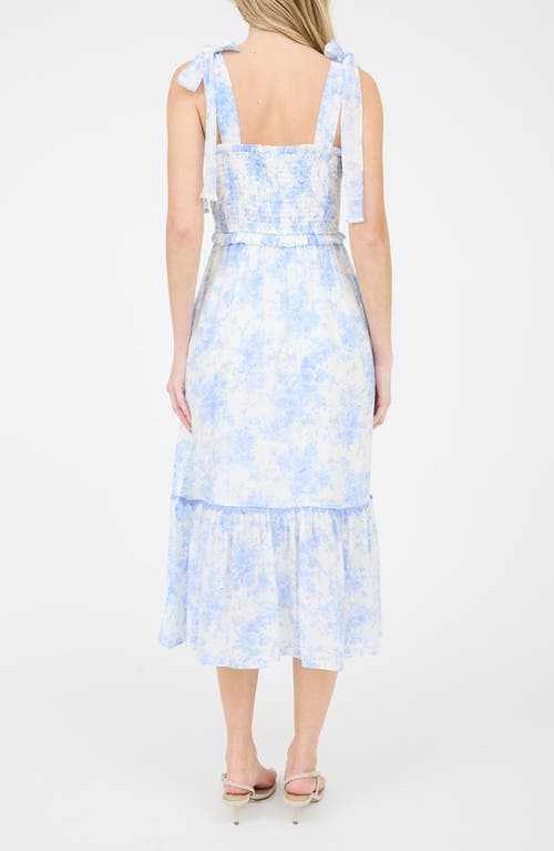 BLU PEPPER BLU PEPPER FLORAL RUFFLE MIDI DRESS
