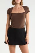 Madden Girl Layered Ruched Top