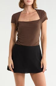 Madden Girl Layered Ruched Top