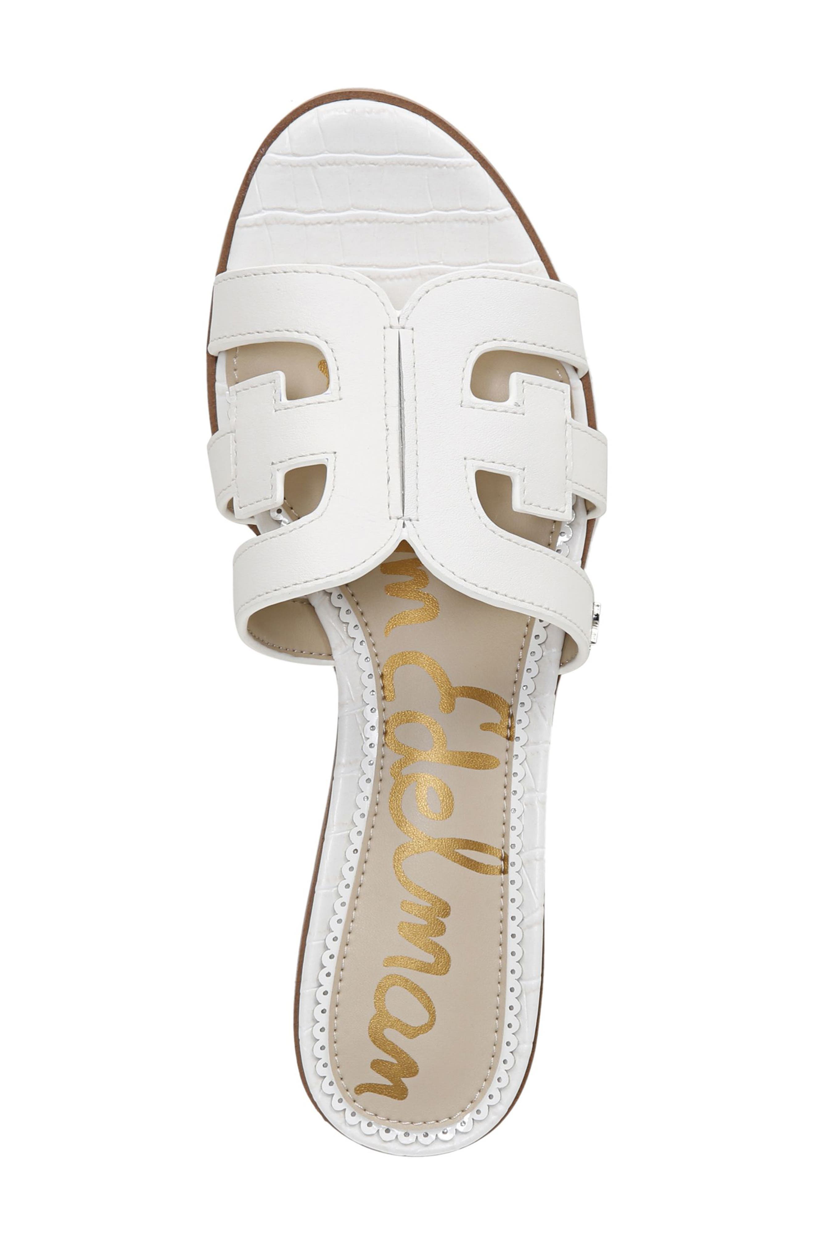 Illie Logo Strap Slide Sandal, Alternate, color, BRIGHT WHITE LEATHER