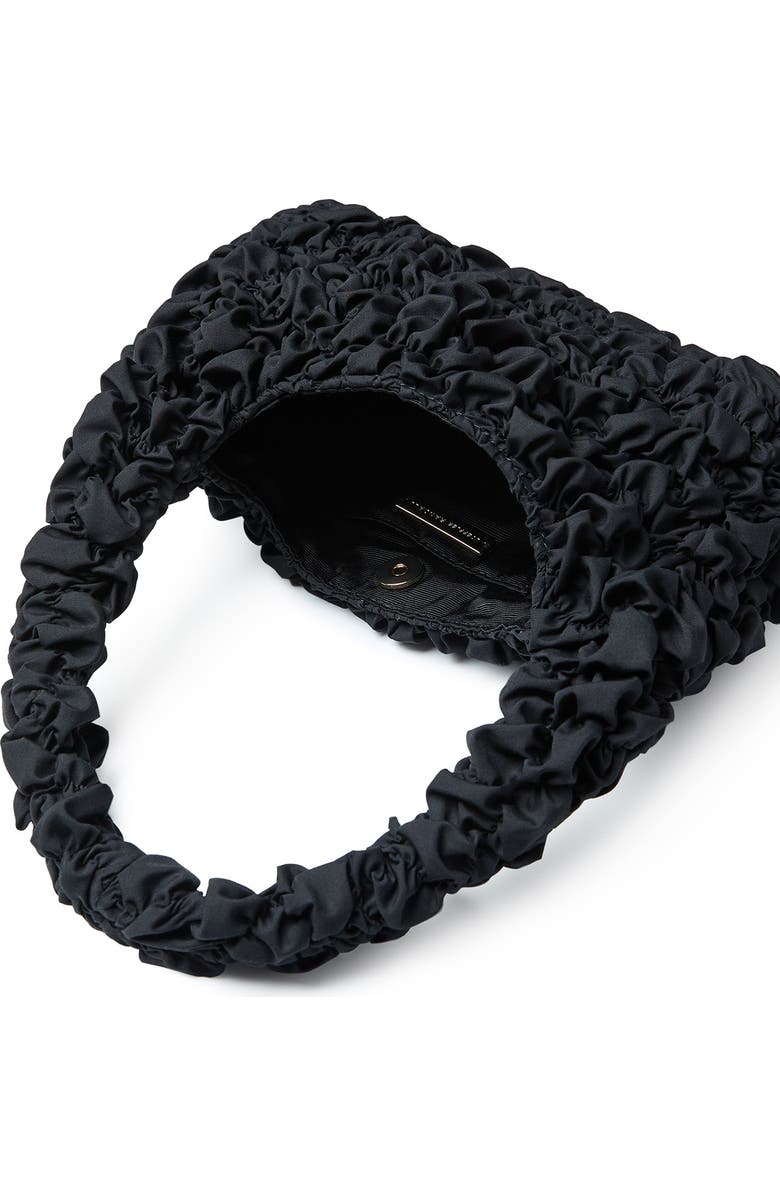 Loeffler Randall Smocked Mini Shoulder Bag, Alternate, color, Black