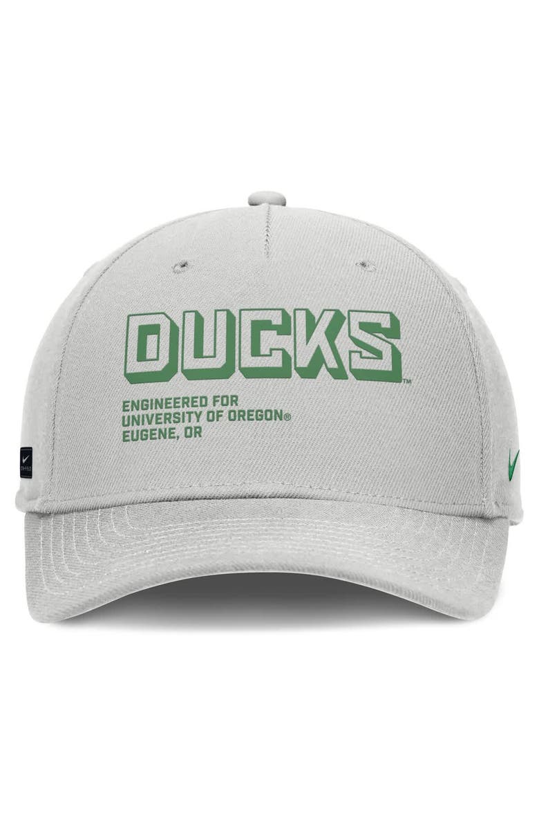Nike Men's Nike Gray Oregon Ducks 2025 Sideline Dust Pinched Rise Adjustable Hat, Alternate, color, Gray