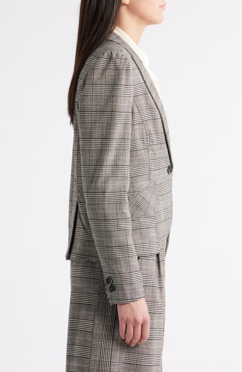 Wit & Wisdom Glen Plaid Puff Shoulder Blazer