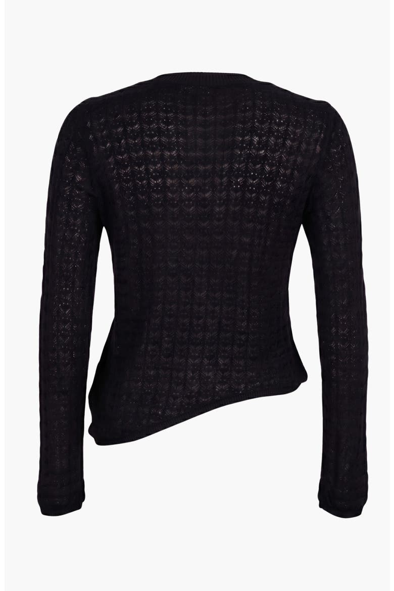 Textured Sheer Knit Top, Alternate, color, Black
