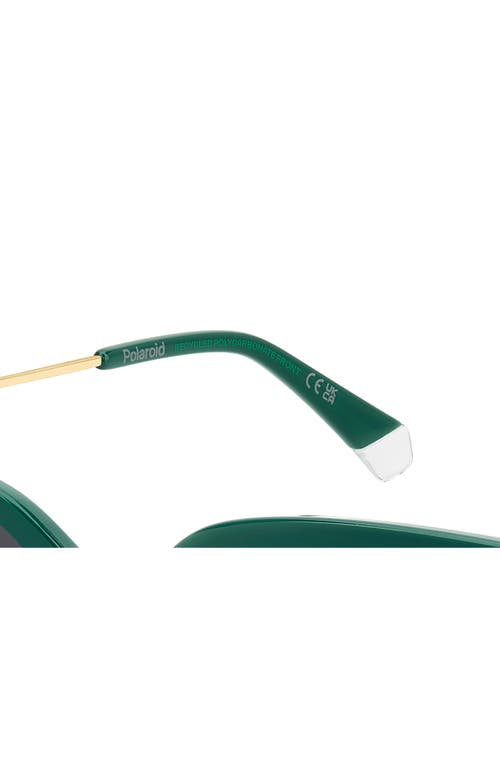Polaroid 51mm Polarized Square Sunglasses In Green/grey Polar