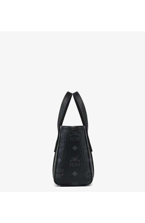 Mcm Toni Top-zip Shopper In Visetos In Black