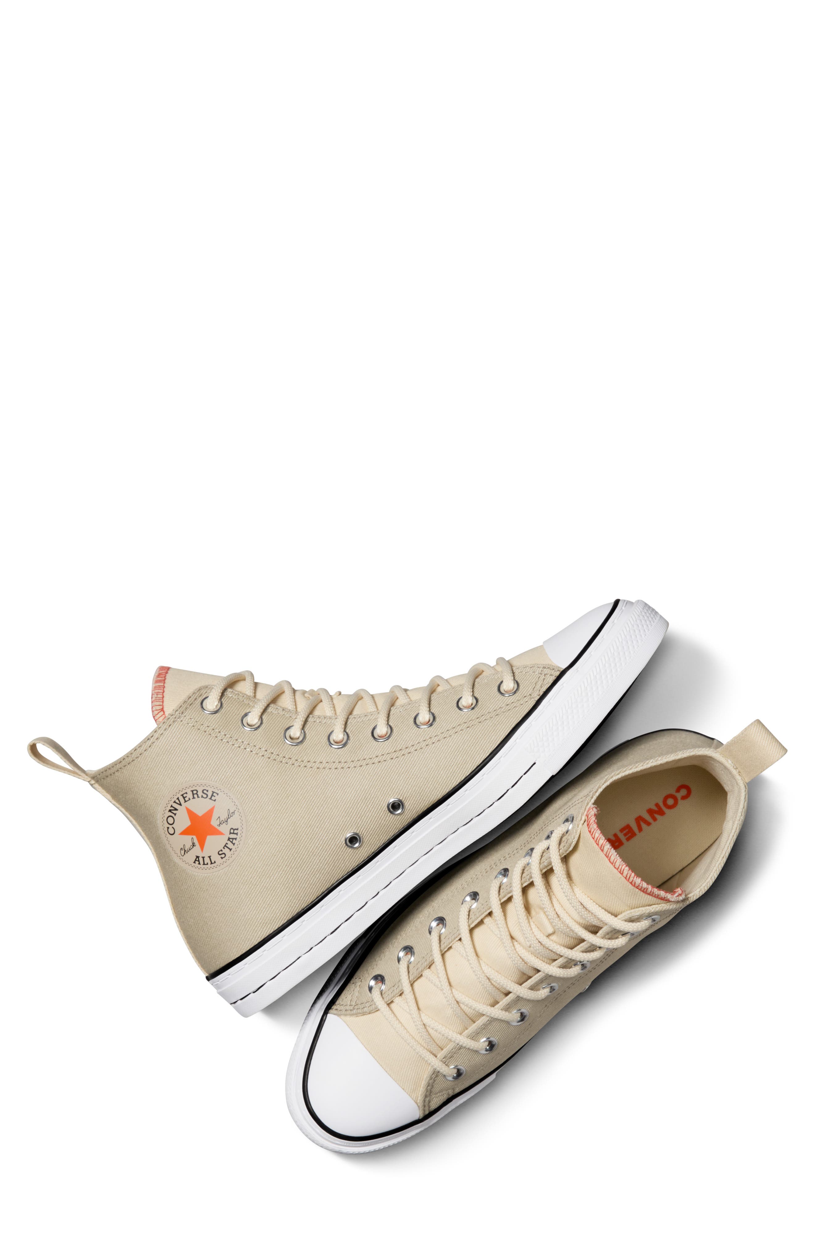 Converse Gender Inclusive Chuck Taylor<sup>®</sup> All Star<sup>®</sup> High Top Sneaker, Alternate, color, Beach Stone/ Natural Ivory