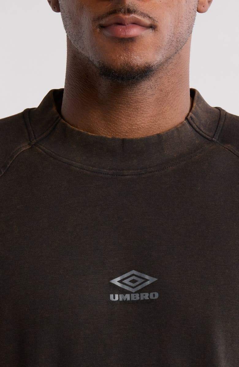 Umbro Boxy High Neck Washed Cotton Logo T-Shirt, Alternate, color, 