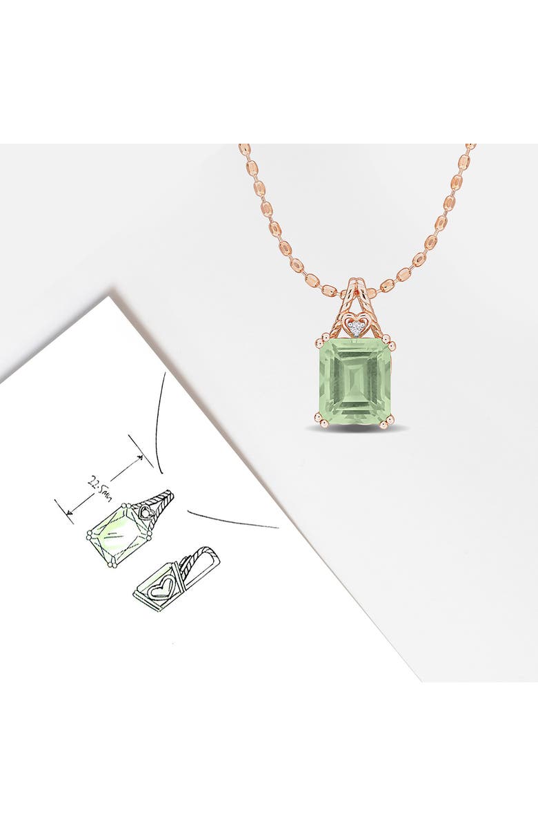 DELMAR Green Quartz Pendant Necklace, Alternate, color, Green