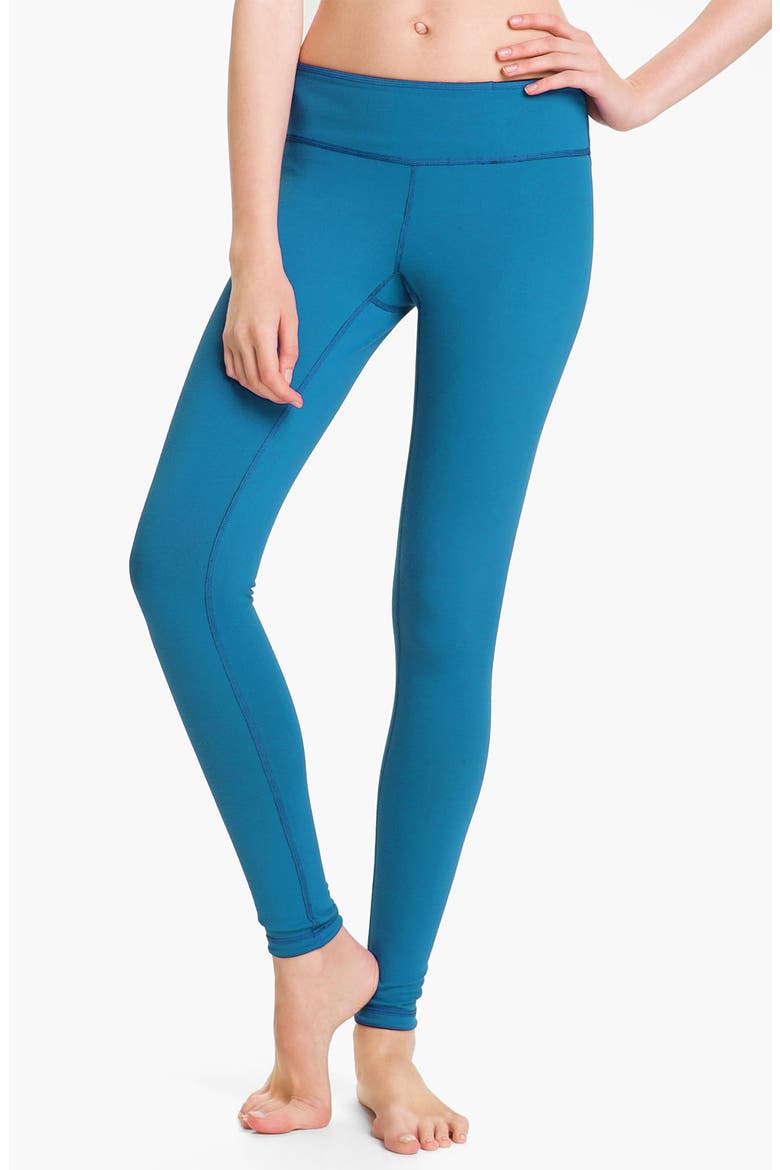 'Live In' Reversible Leggings, Main, color, BLACK / BLUE OCEAN