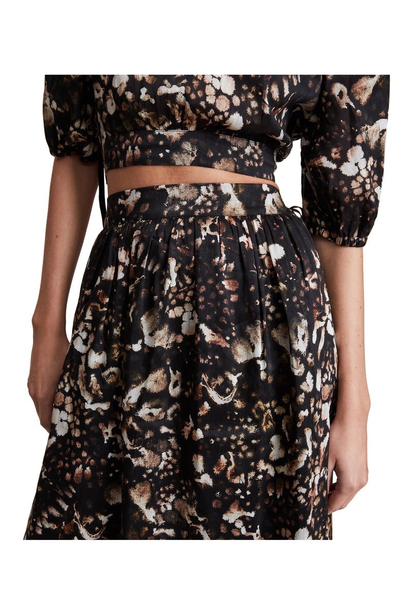 AllSaints Asta Kettu Linen Blend Maxi Skirt, Alternate, color,