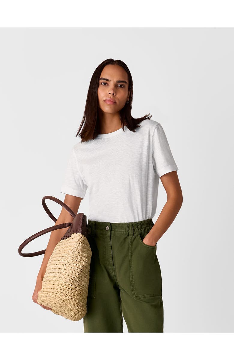 Whistles Emily Ultimate Crew Neck T-Shirt, Main, color, White