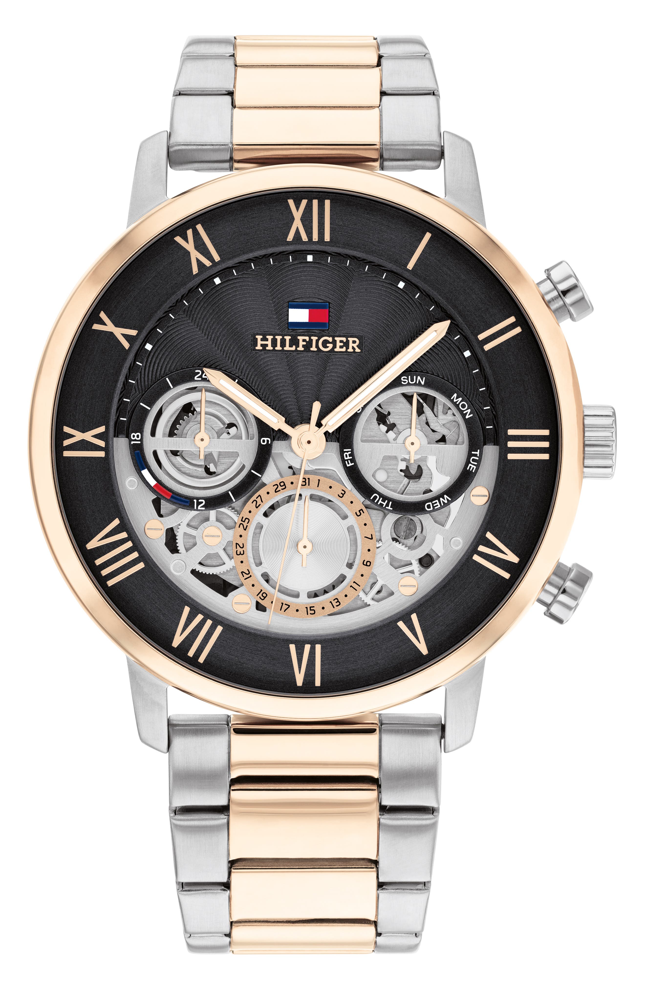 Legend Skeleton Two Tone Bracelet Watch