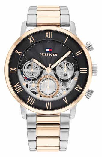 Legend Skeleton Two Tone Bracelet Watch