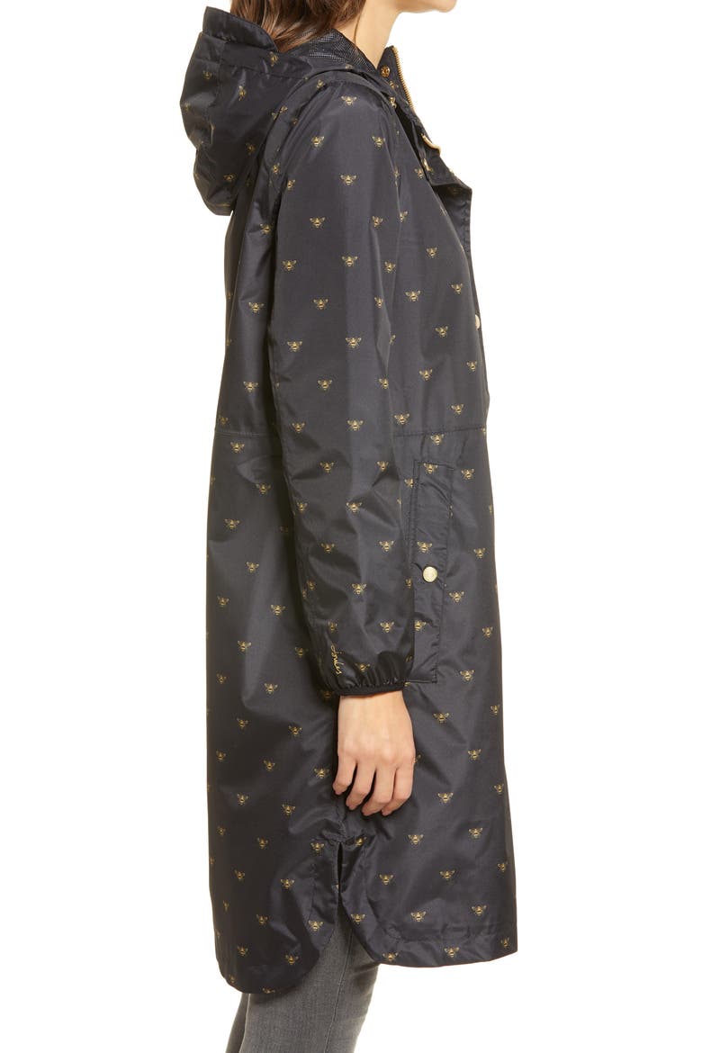 Women's Weybridge Polka Dot Packable Waterproof Raincoat, Alternate, color, BLACK GOLD BEE