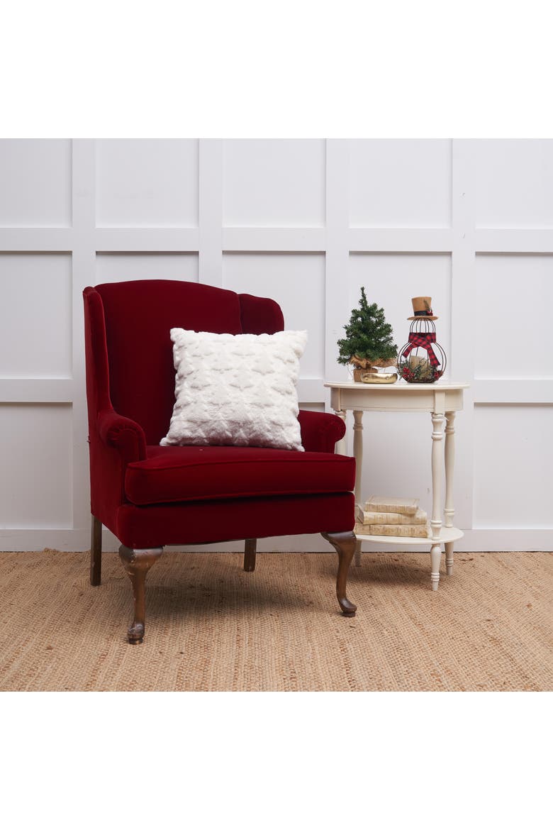 Frosted Trees Tufted Accent Throw Pillow 18" x 18", Alternate, color, White