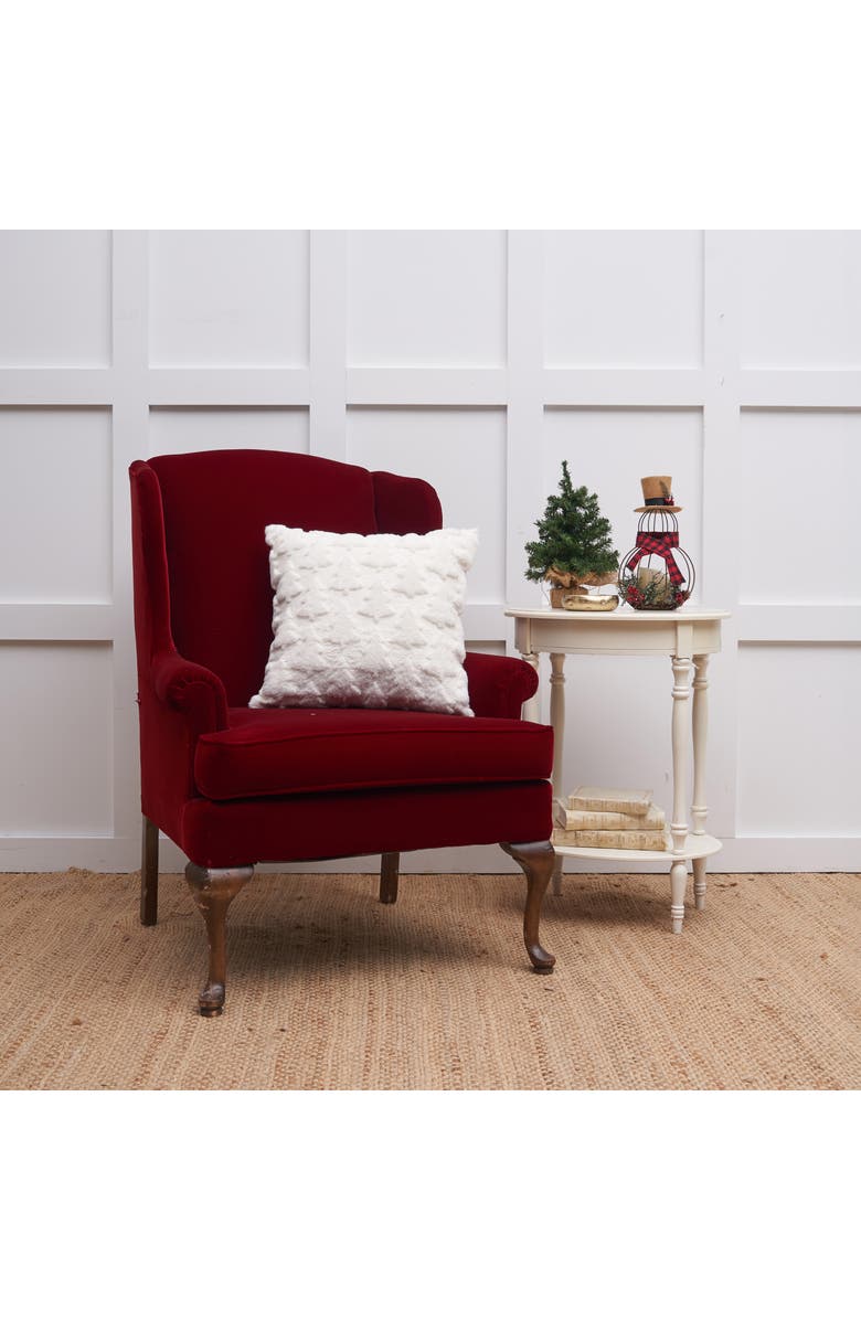 C&F Home Frosted Tree Throw Pillow, 18" x 18", Alternate, color, White