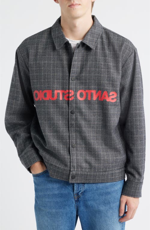 Santo Studio Reverse Typeface Jacket In Gray