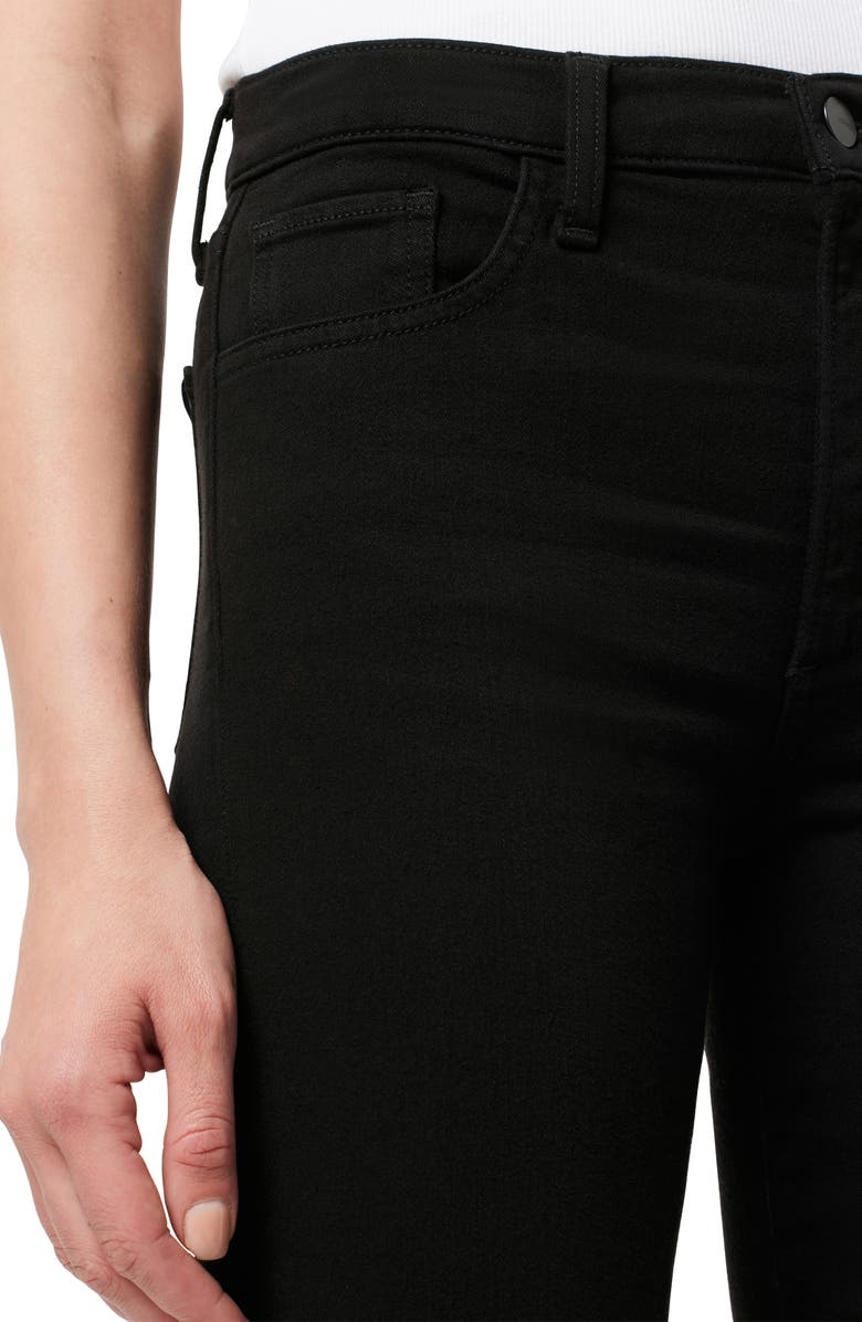 Joe's The Callie Raw Hem Crop Bootcut Jeans, Alternate, color, Black