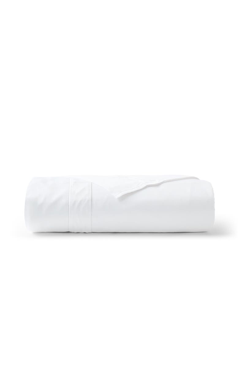 CHRISTY Balmoral Luxury Cotton Sateen Flat Sheets, Main, color, White