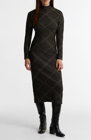 Barbour Adina Jacquard Knit Midi Dress