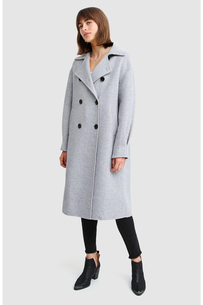 Dream Lover Loose Fit Wool Blend Coat, Alternate, color, Grey